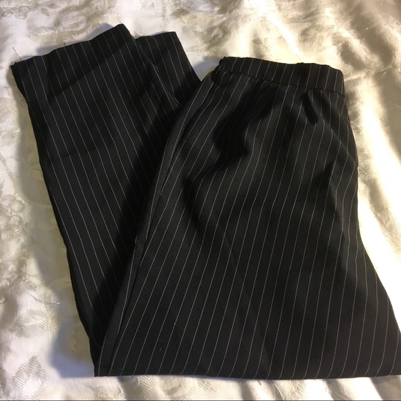 black pinstripe trousers ladies